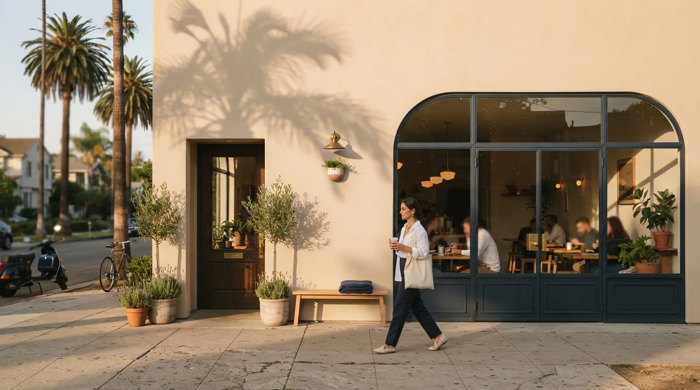 A Los Angeles specialty coffee shop with natural light