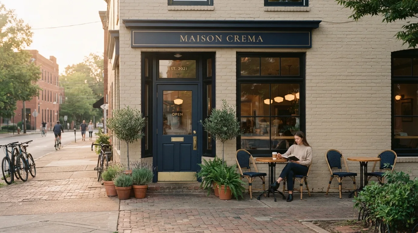 Interior of a Nashville specialty coffee shop