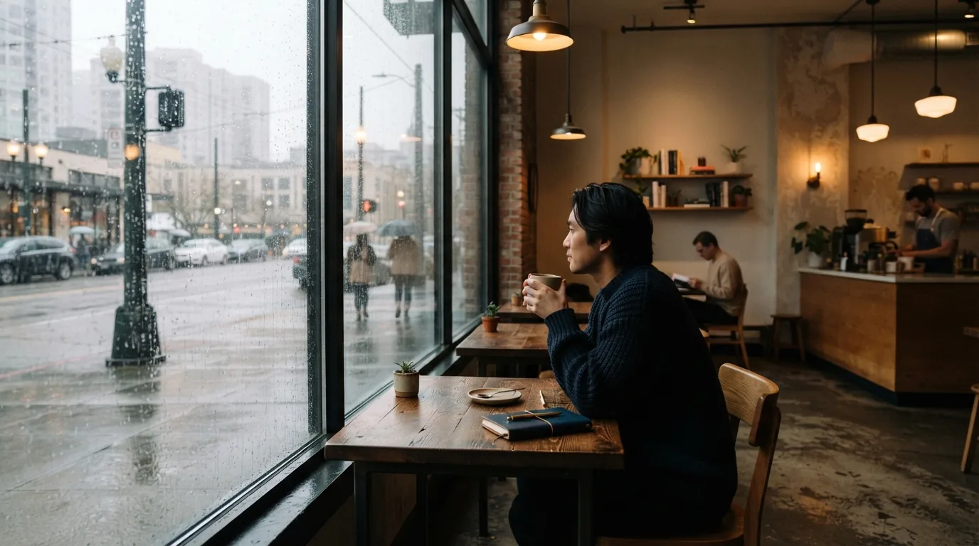 Interior of a Seattle specialty coffee shop