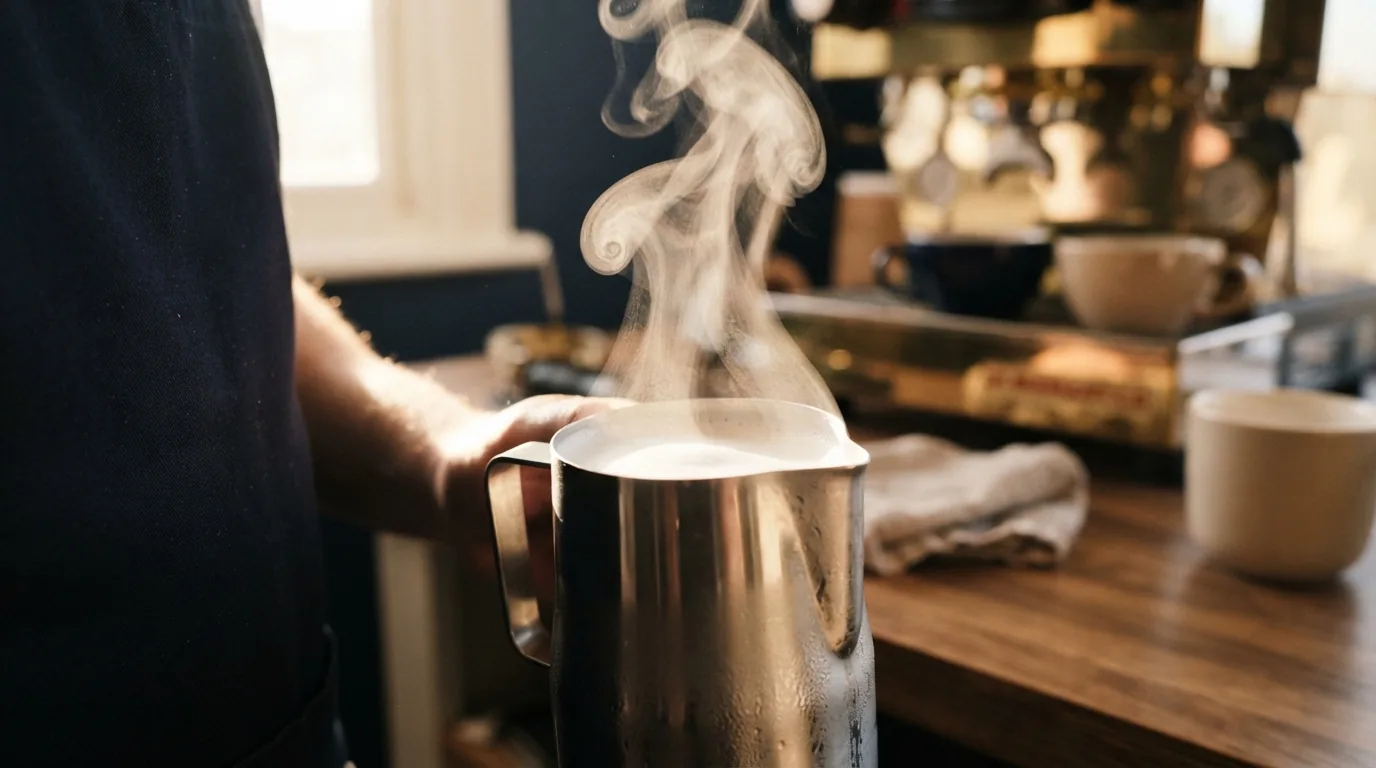 A close-up detail shot of pour-over coffee brewing equipment
